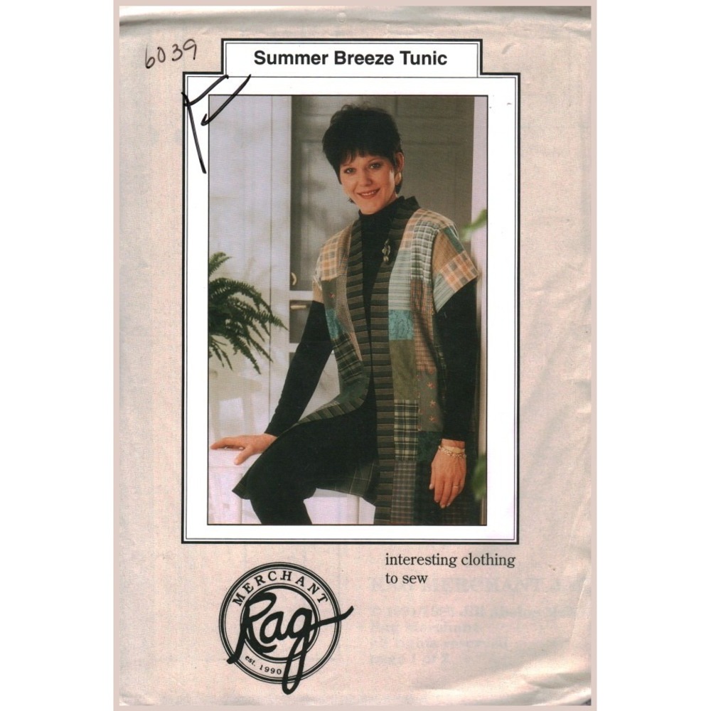 Rag Merchant Summer Breeze Tunic Sewing Pattern 6039 Jill Abeloe Mead Patchwork